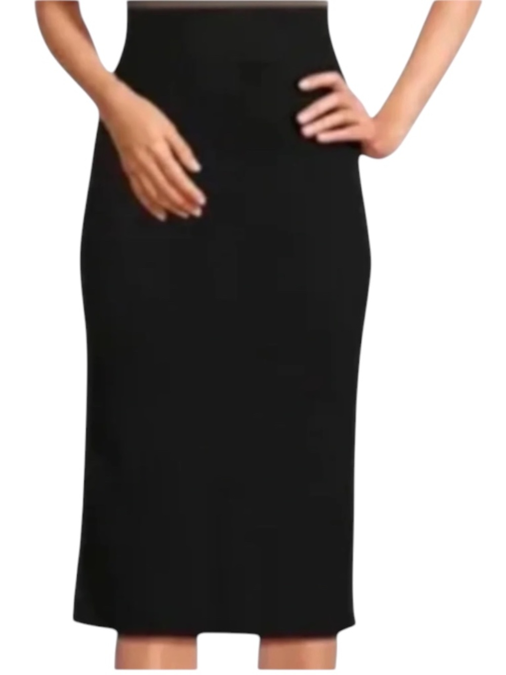 James Perse Black Rib Knit Fit & Flare Skirt Size 2 M